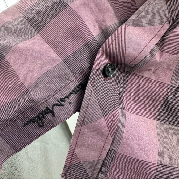 Travis Mathew Stretch Purple Button Down Men’s Short Sleeve Size M - Picture 3 of 7